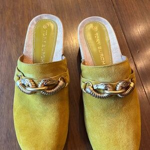 Tory Burch suede clogs